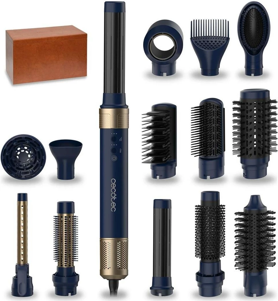 Tharëse flokësh Cecotec Bamba CeramicCare 14in1 AirGlam, 1400W, blu