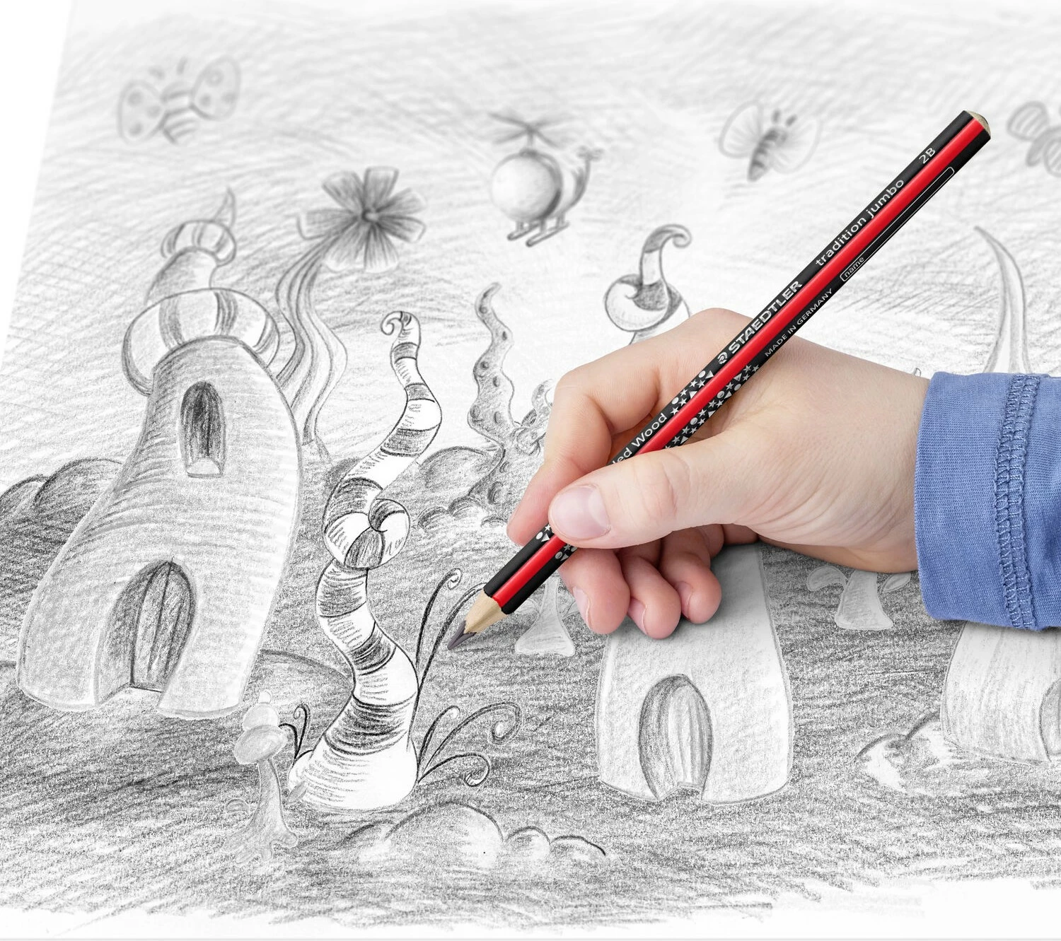 Set lapsa grafiti STAEDTLER Jumbo 2 copë, trekëndësh, FSC, HB/2B