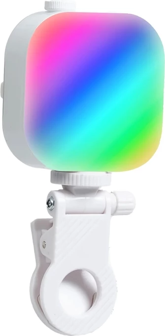 Dritë selfie Telesin P5-BGD-03, 2000 mAh, CCT 2500K-9000K, RGB 360°, USB-C, me mbajtës telefoni