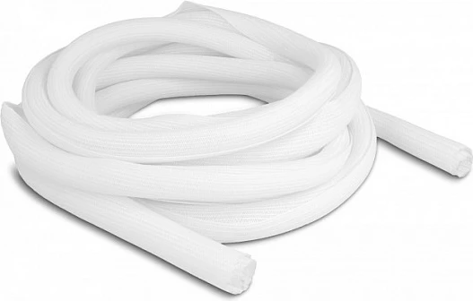 Mbështjellës për kabllo DeLOCK Braided Sleeve 5 m x 19 mm, vetë-mbyllës, i bardhë