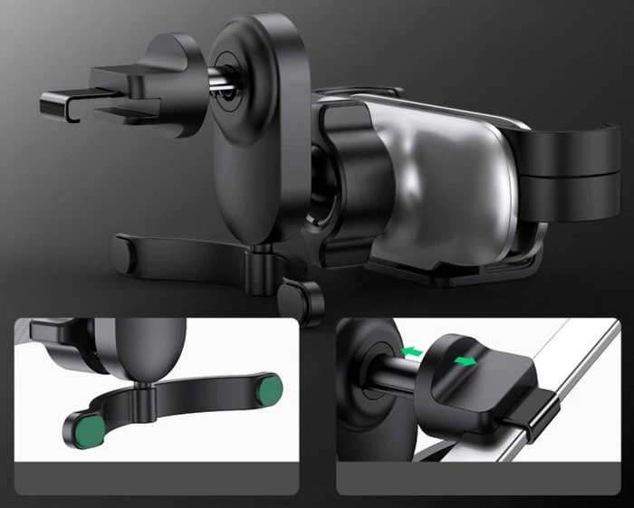 Mbajtëse telefoni për veturë, UGREEN 80871 Air Vent, 4.7-7.2", rrotullim 360°, e zezë, me kuti