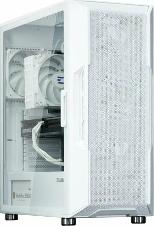 Kasë Zalman I3 Neo ARGB Midi Tower ATX, 4x120mm ARGB fanë, tempered glass, e bardhë