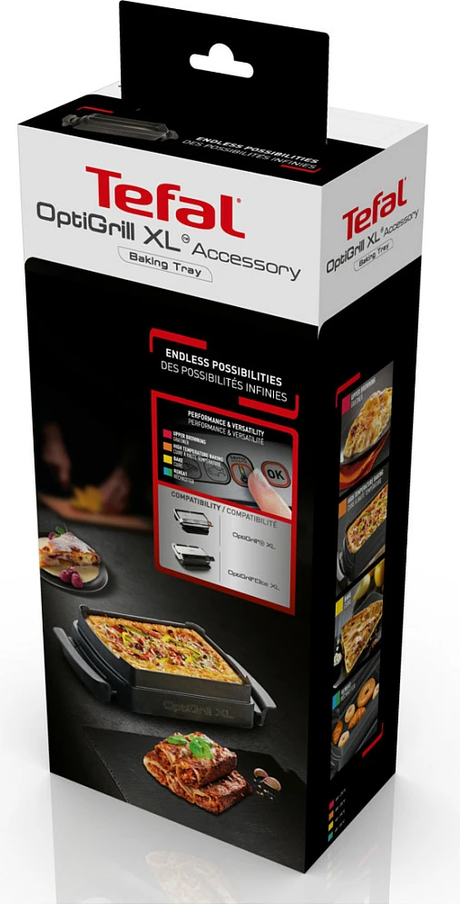 Tavë pjekjeje Tefal XA7278, për OptiGrill XL, drejtkëndëshe, e zezë
