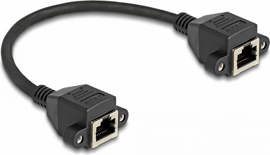 Kabllo zgjatëse DeLOCK RJ50 femër–femër, S/FTP, 0.25 m, e zezë