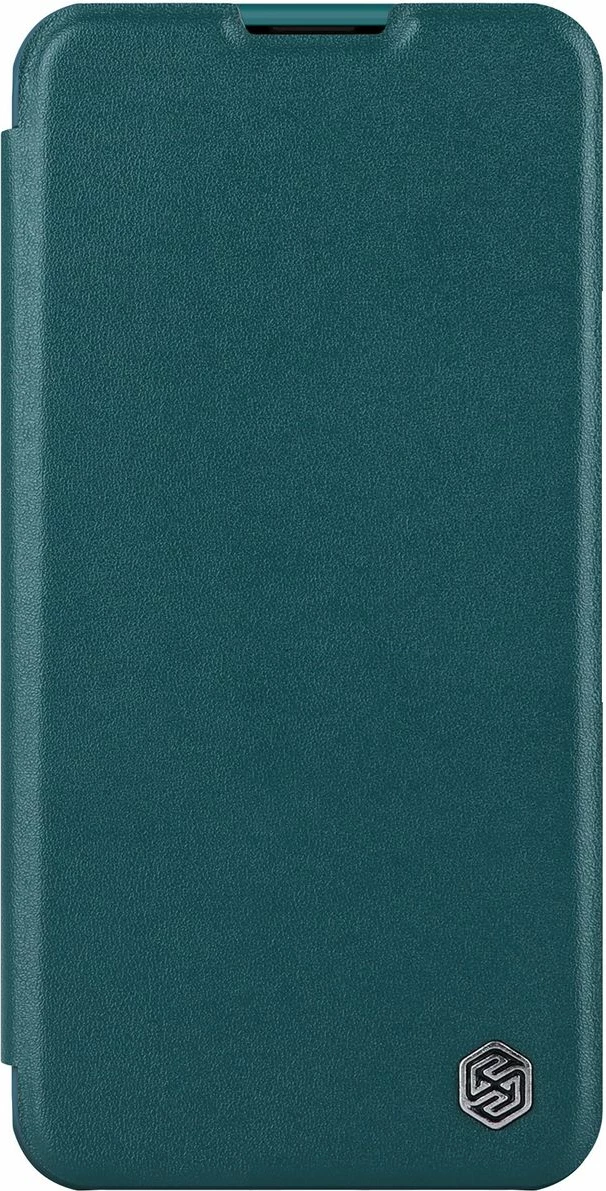 Mbështjellës Nillkin Qin Leather Pro Case për iPhone 14 Plus, me kapak dhe mbrojtje kamere, Gjelbër