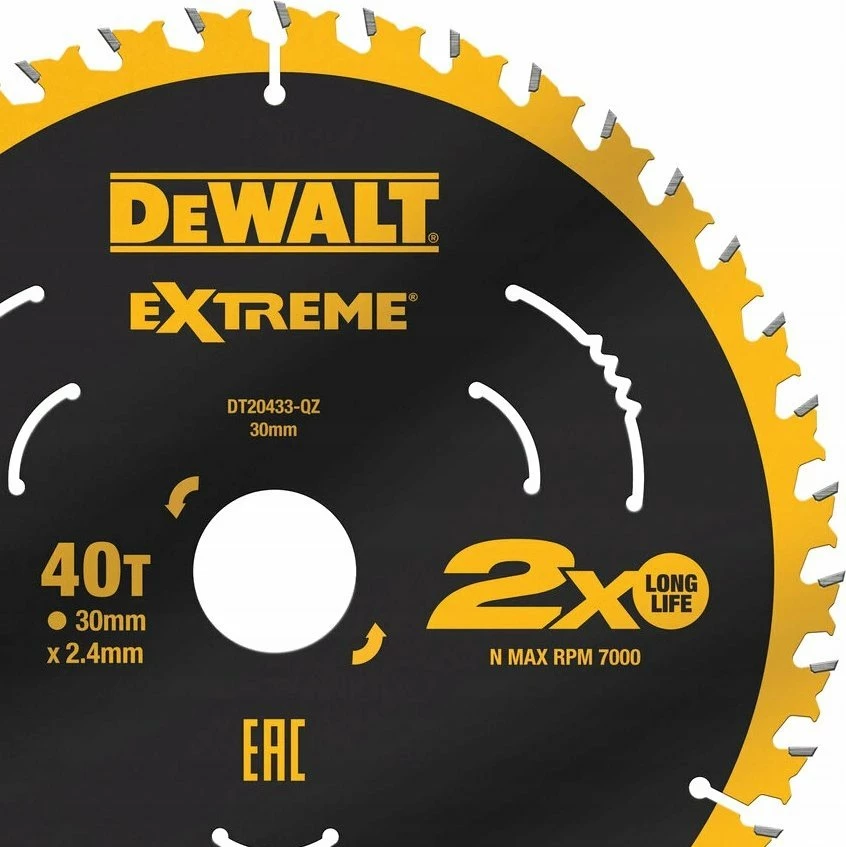Disk sharrë rrethore DeWalt Extreme DT20433 210 x 30 mm, 40 dhëmbë, për dru