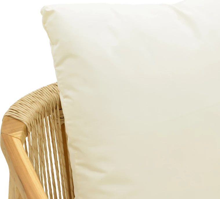 Karrige Cuerda, dru teak, litar pe, ngjyrë natyrale, 55x60x80cm