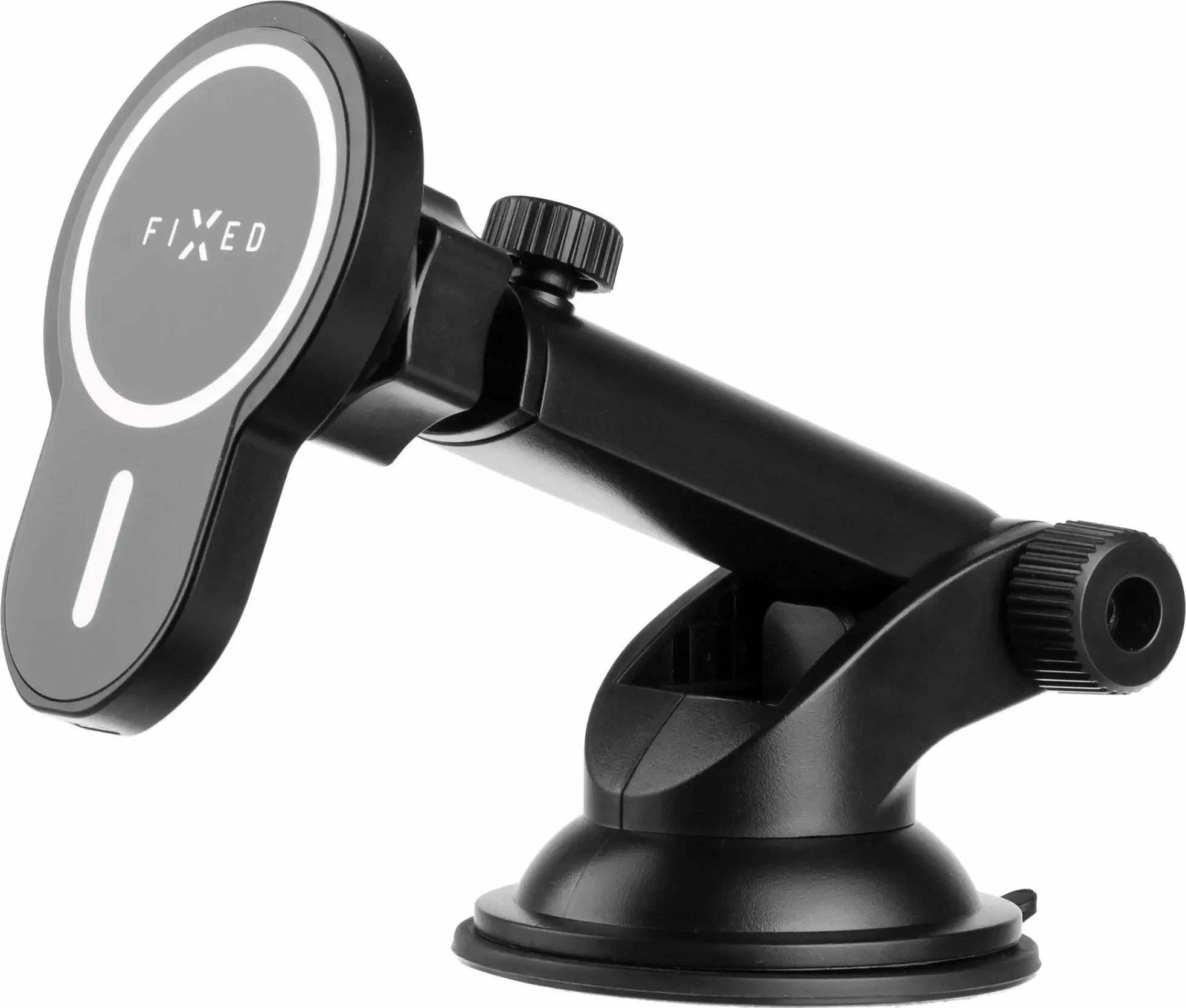 Mbajtës celulari për veturë Fixed MagClick XL FIXMCLI-XL-BK, MagSafe, karikim pa kabllo 15W, i zi, set me adapter ventilimi + kabllo USB-C 1m