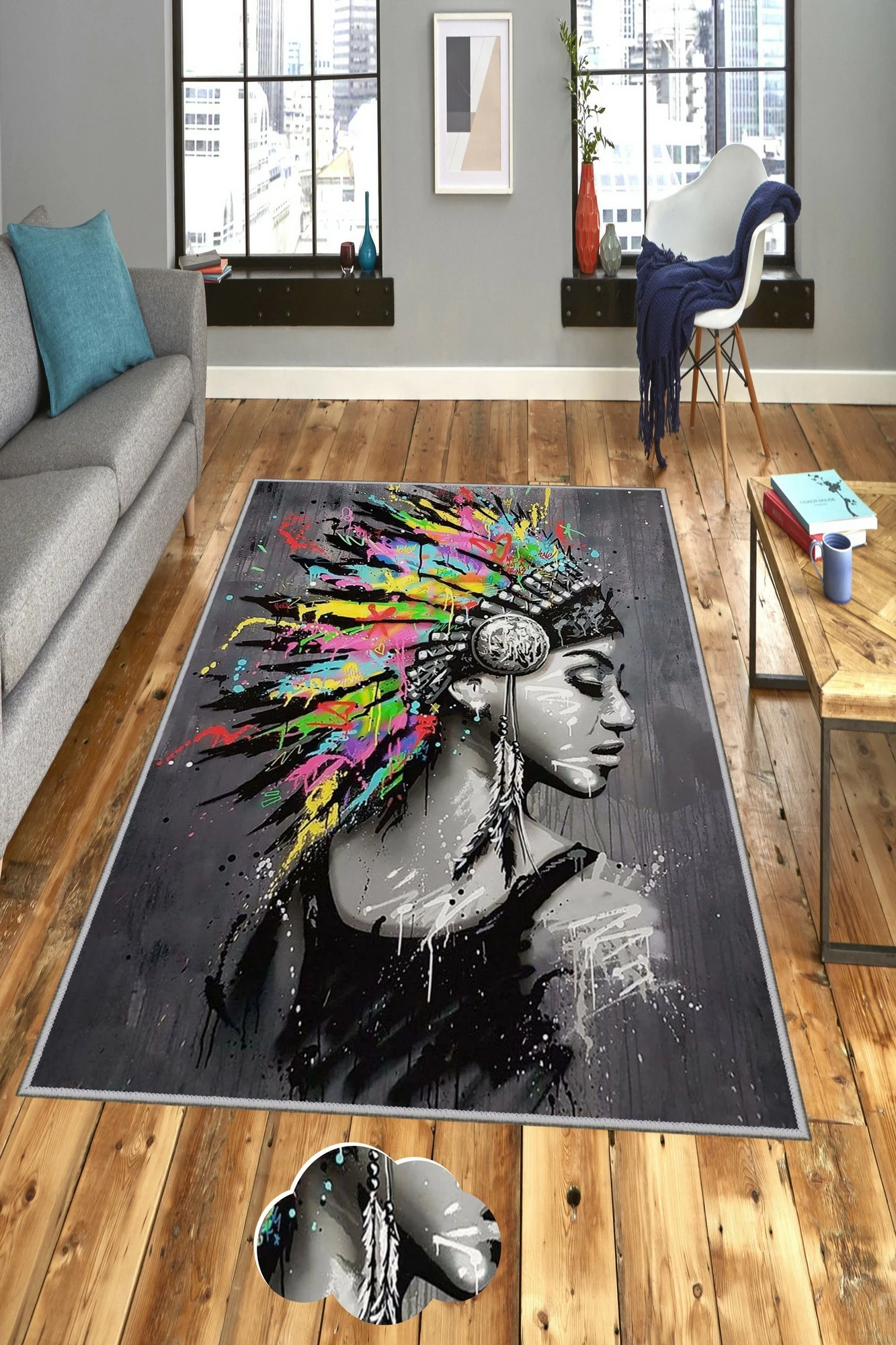 Qilim korridori, shumëngjyrësh, Conceptum Hypnose, Hmnt1, 80x150cm
