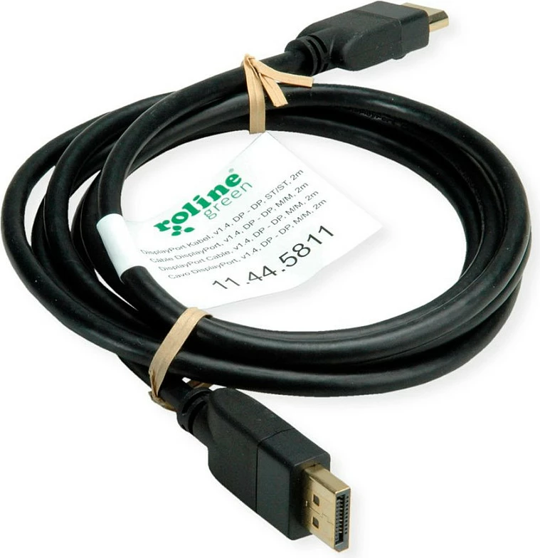 Kabllo DisplayPort ROLINE 11445813, 5 m, DP 1.4, 8K, i zi