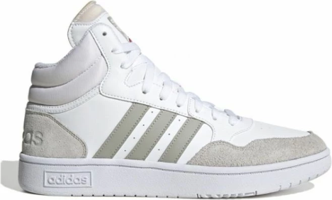Këpucë adidas Hoops 3.0 Mid për meshkuj, të bardha