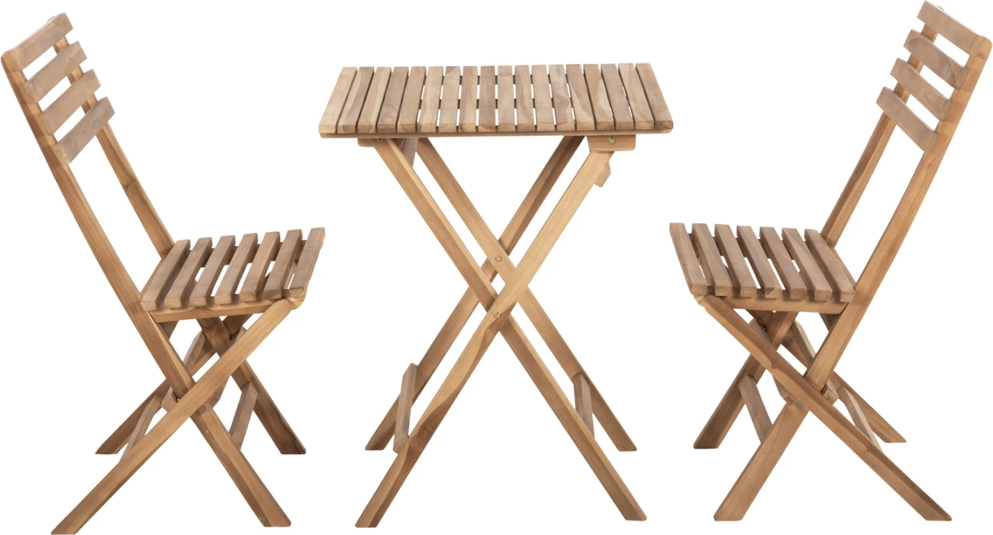 Set kopshti tavolinë & karrige KENDYR FH9907, 3 pjesë, dru tik