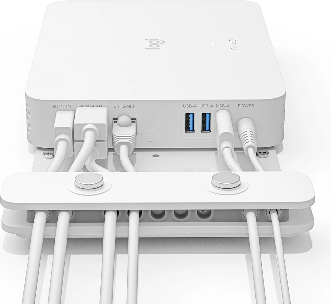 Sistem menaxhimi për video konferenca Logitech RoomMate, i bardhë