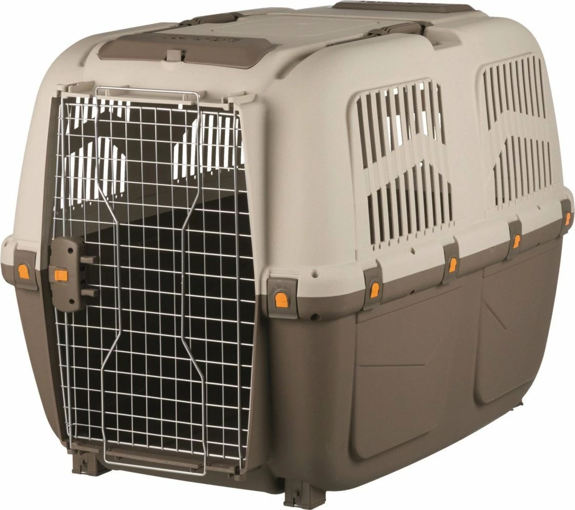 Transporter për qen MPS Skudo 7 IATA 105x73x76 cm, gri e errët/bezhë (TX-39745)