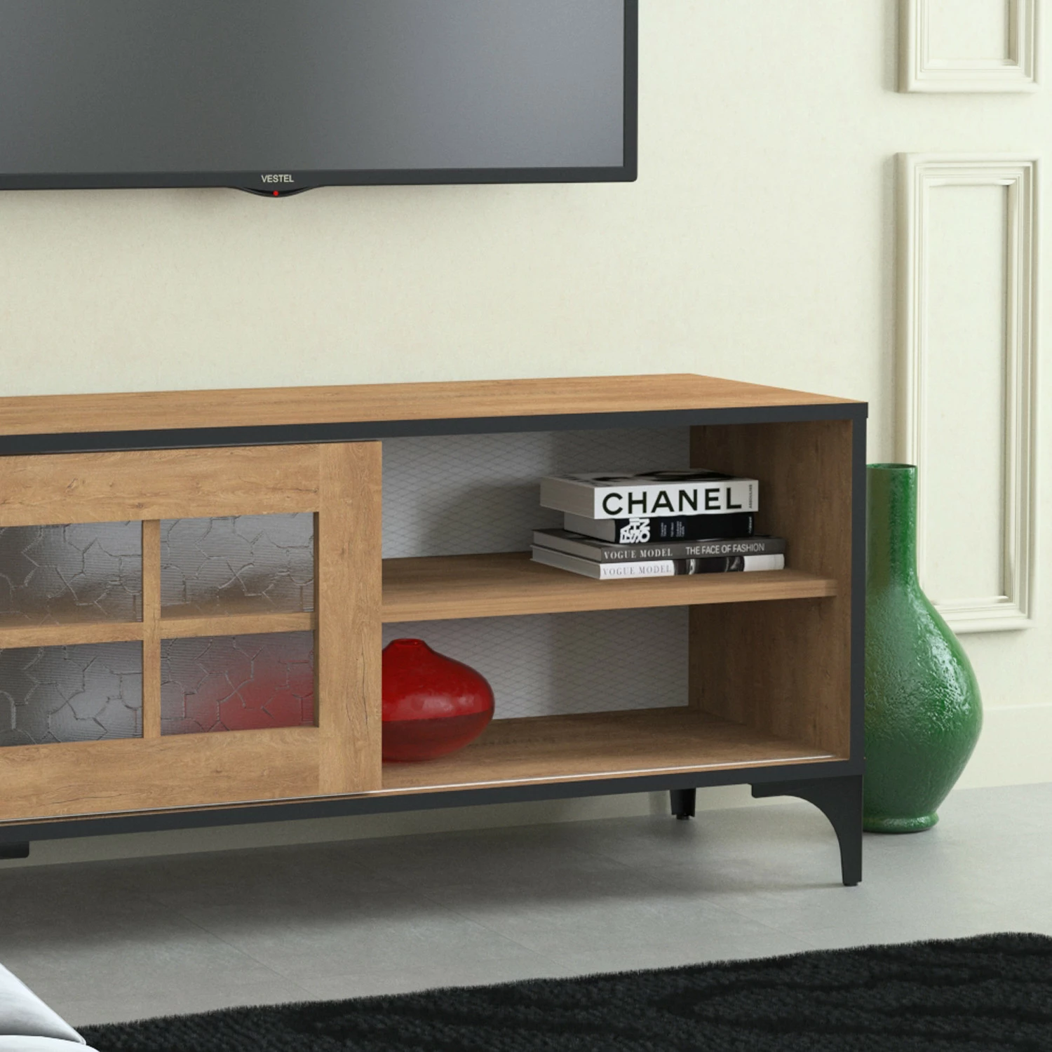 Komodë TV Hanah Home, Revival 100, ngjyrë lisi