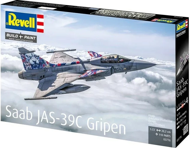 Model plastik avion Saab JAS 39C Gripen Revell 1:72
