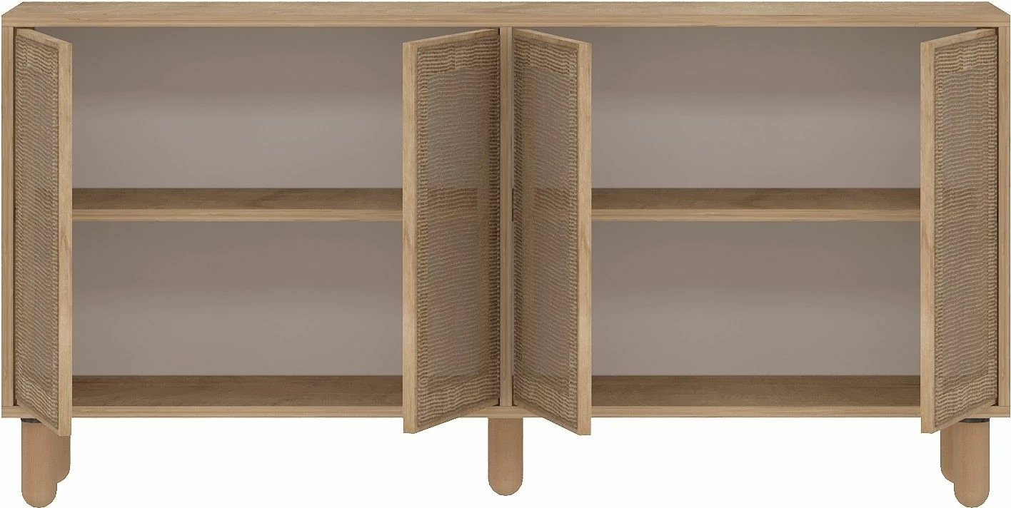 Konsol Leıla, ngjyrë Sapphire Oak, Skye Decor