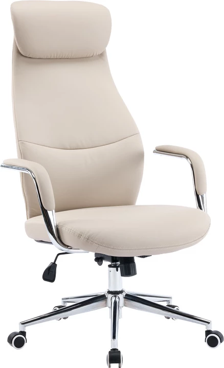 Karrige menaxheri për zyre, ngjyrë bezhë, Ferka, 64x71x120-128cm