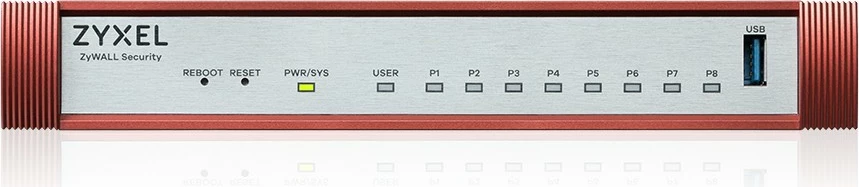Firewall Zyxel USG FLEX 100 H Series USGFLEX100H-EU0102F, 8 porta Gigabit, VPN, i bardhë/kuq