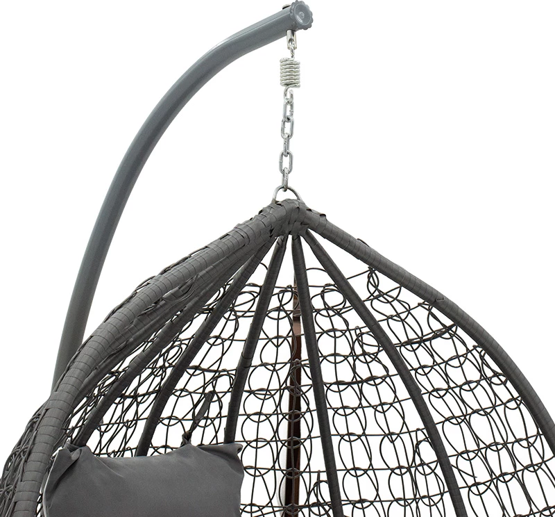 Karrige varëse për kopsht, ngjyrë gri, 106x103x200 cm