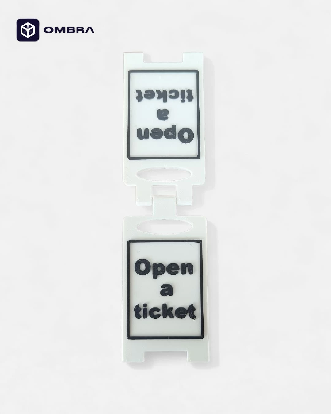 Tabelë "Open a ticket" - bardhe