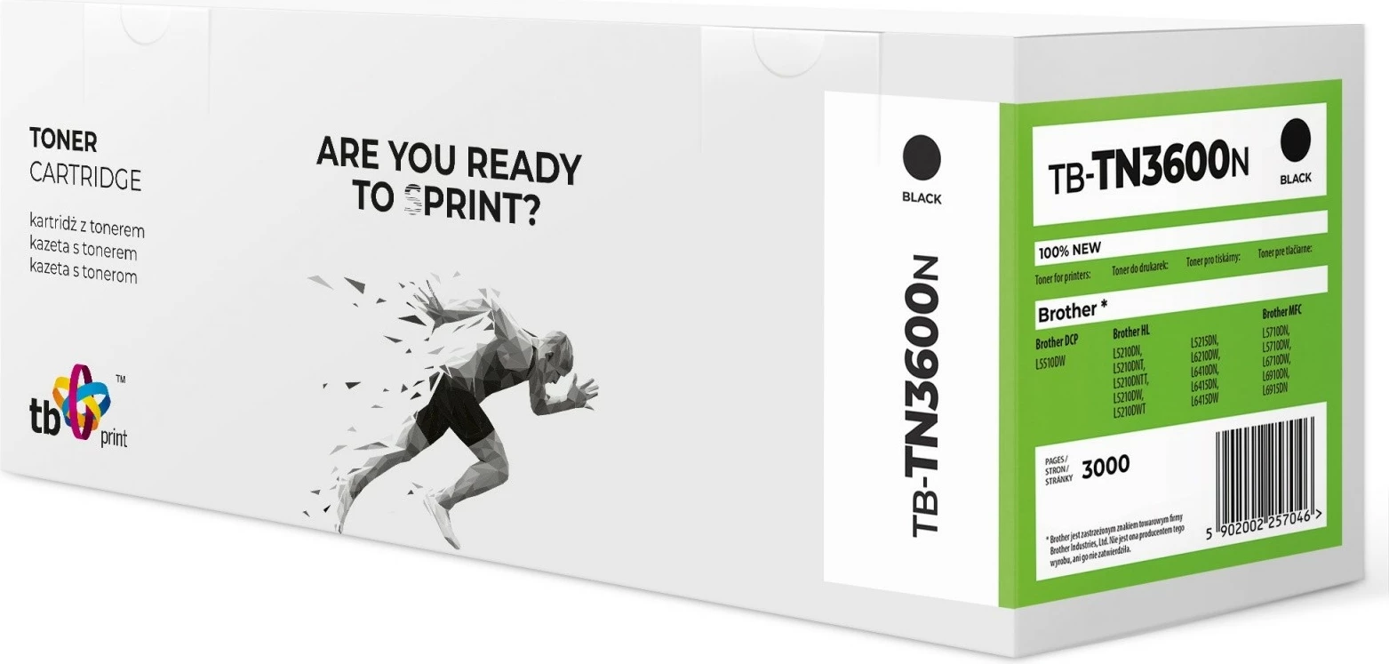 Toner TB Print TB-TN3600N për Brother, i zi, 3000 faqe