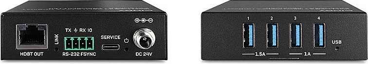 Zgjatues USB Lindy 100m USB 3.2 Gen 1 Cat.6A HDBaseT, transmitter & receiver, i zi