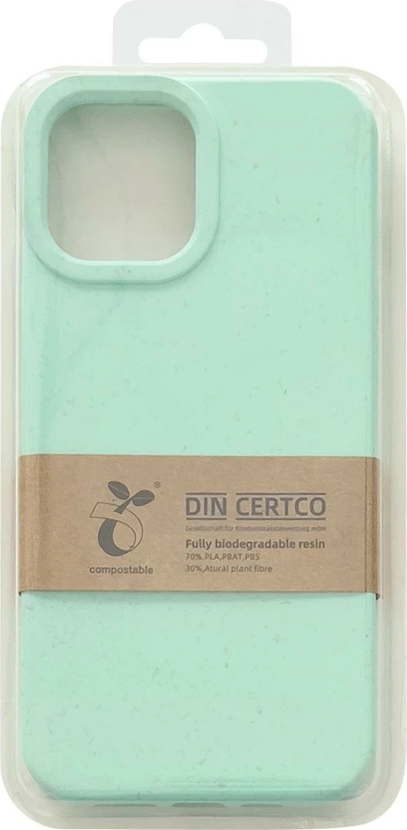 Mbështjellës Hurtel Eco Case për iPhone 14 Plus, silikon i biodegradueshëm, Jeshil mente