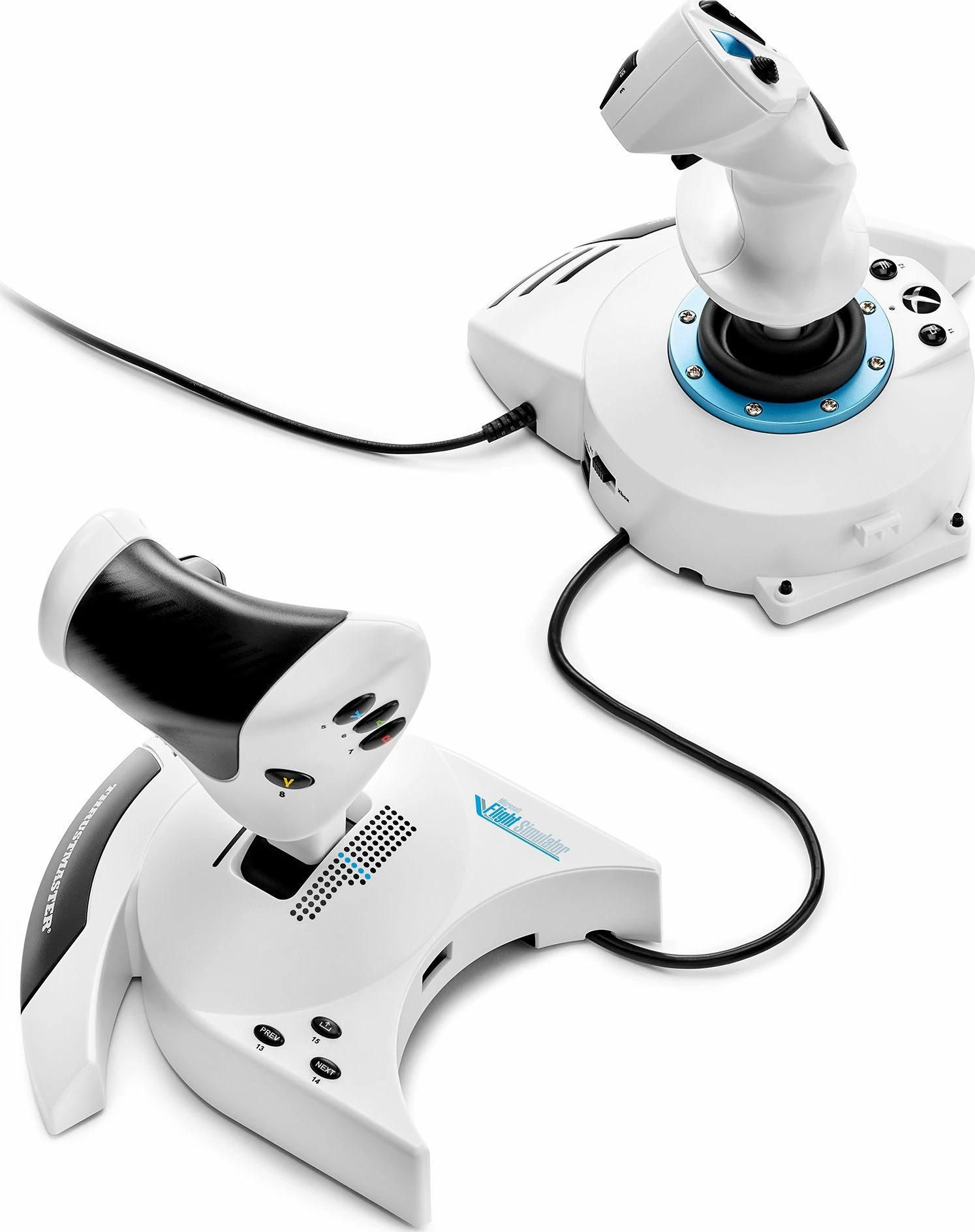 Joystick Thrustmaster T.Flight Hotas One Microsoft Flight Simulator Edition 4460295, me kabllo, për PC/Xbox Series X|S/Xbox One, i bardhë