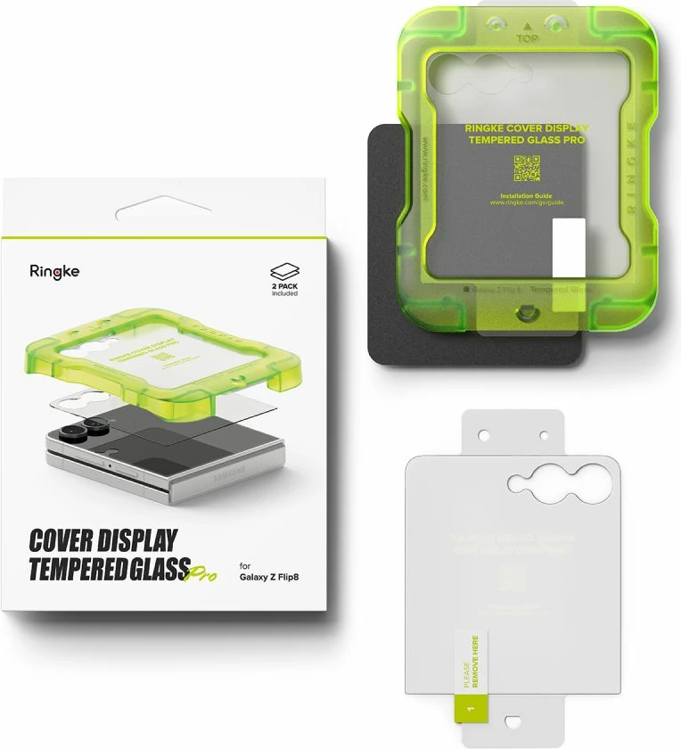 Xham i kalitur mbrojtës Ringke Cover Display Pro për Samsung Galaxy Z Flip 8 (ekran i jashtëm), set 2 copë