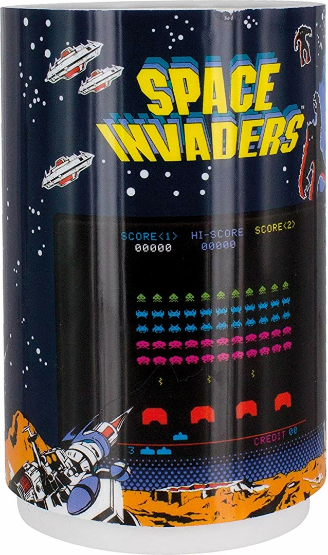 Dritë projektori Paladone Space Invaders, 6 ngjyra, me bateri AAA