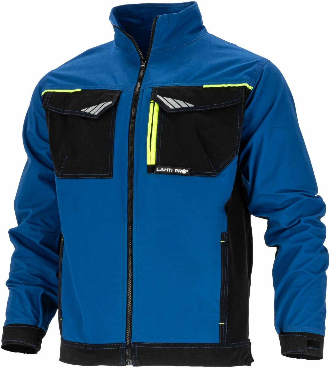 Xhaketë pune LAHTI PRO L40424 (L4042403), madhësi L, CANVAS 270 g/m², Zi/Kaltër