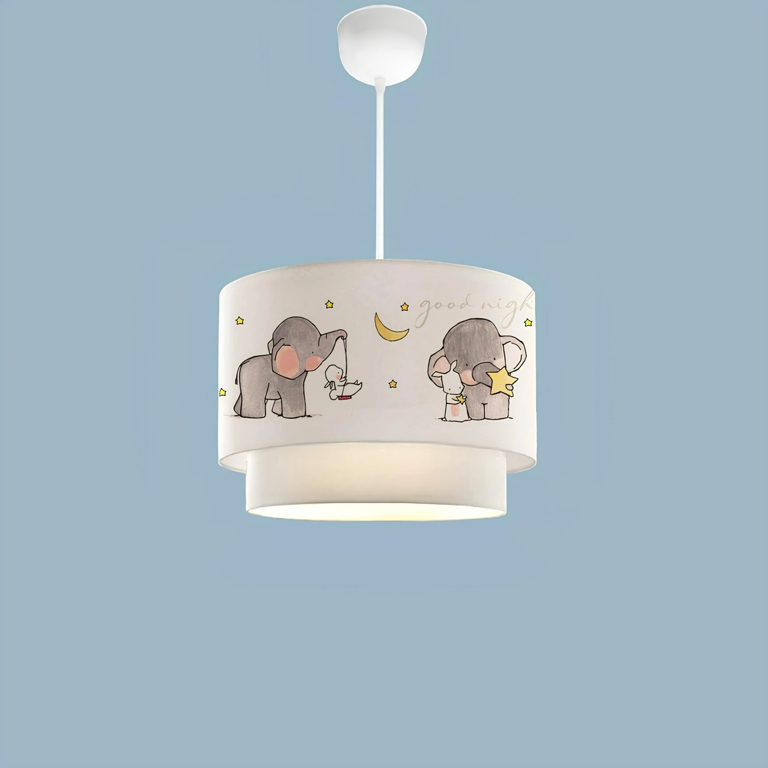 Llambë tavani me kapak prej tekstili, dizajn për fëmijë, AYD-2994, shumëngjyrëshe