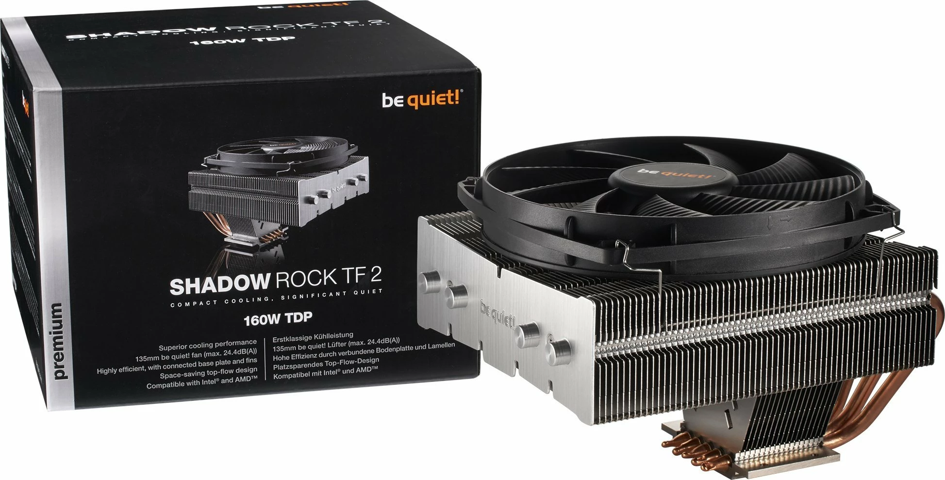 Ftohës CPU be quiet! Shadow Rock TF 2 BK003, 135mm, 160W TDP, i zi