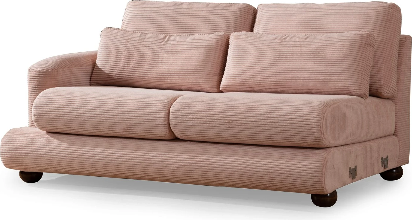 Këndare Atelier del Sofa, këndore e djathtë, ngjyrë rozë, River Corner (L2-Chl)