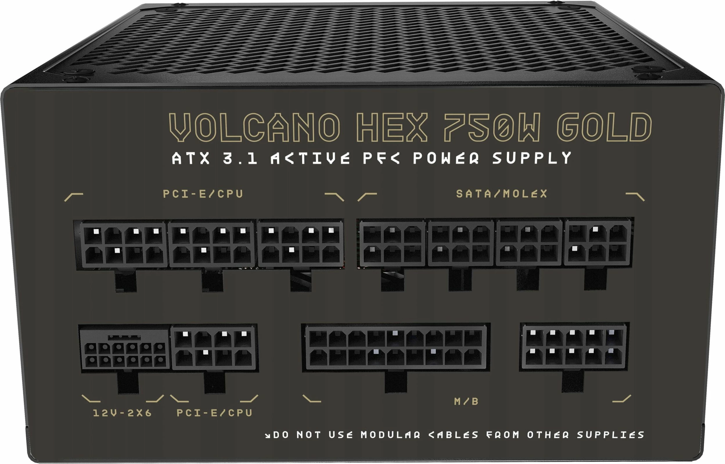 Furnizues energjie Modecom Volcano Hex 750W 80 Plus Gold, modular, ATX 3.1, i zi