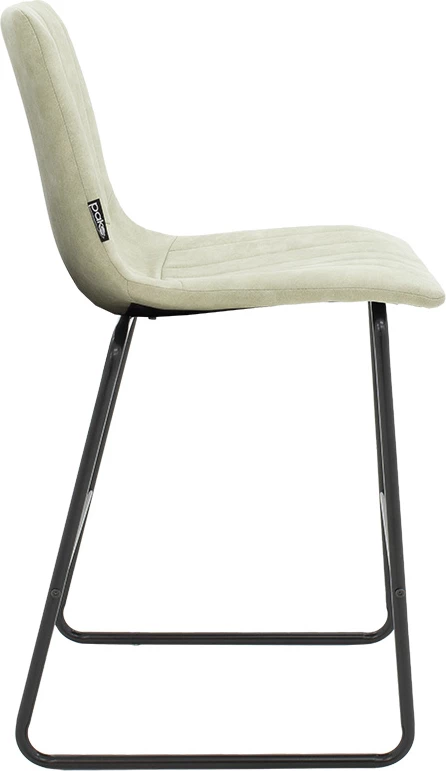 Karrige për bar, këmbë metali të zeza, ngjyrë gri antike