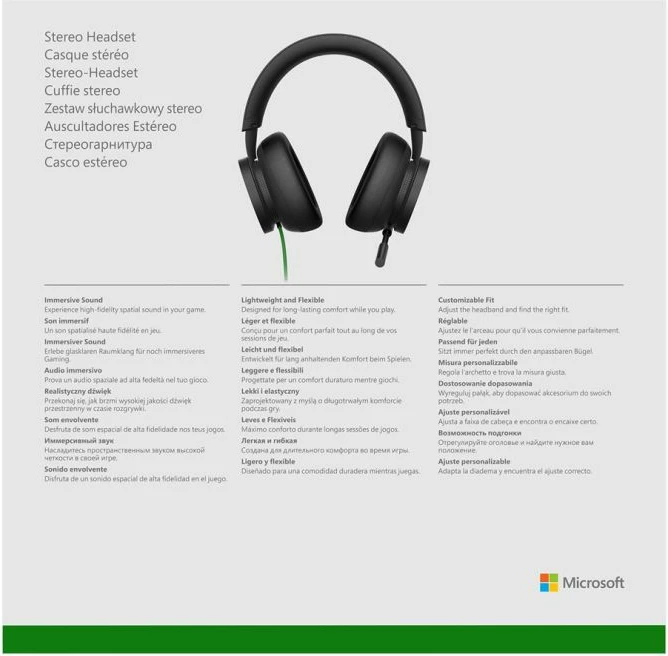 Kufje gaming Microsoft XBOX 8LI-00002, të zeza
