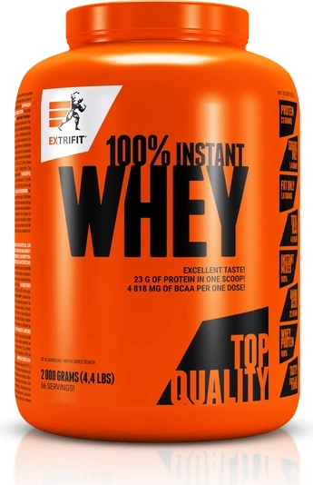 Suplemente Extrifit 100% Whey Instant Protein, Chocolate, 2kg, 66 Servime