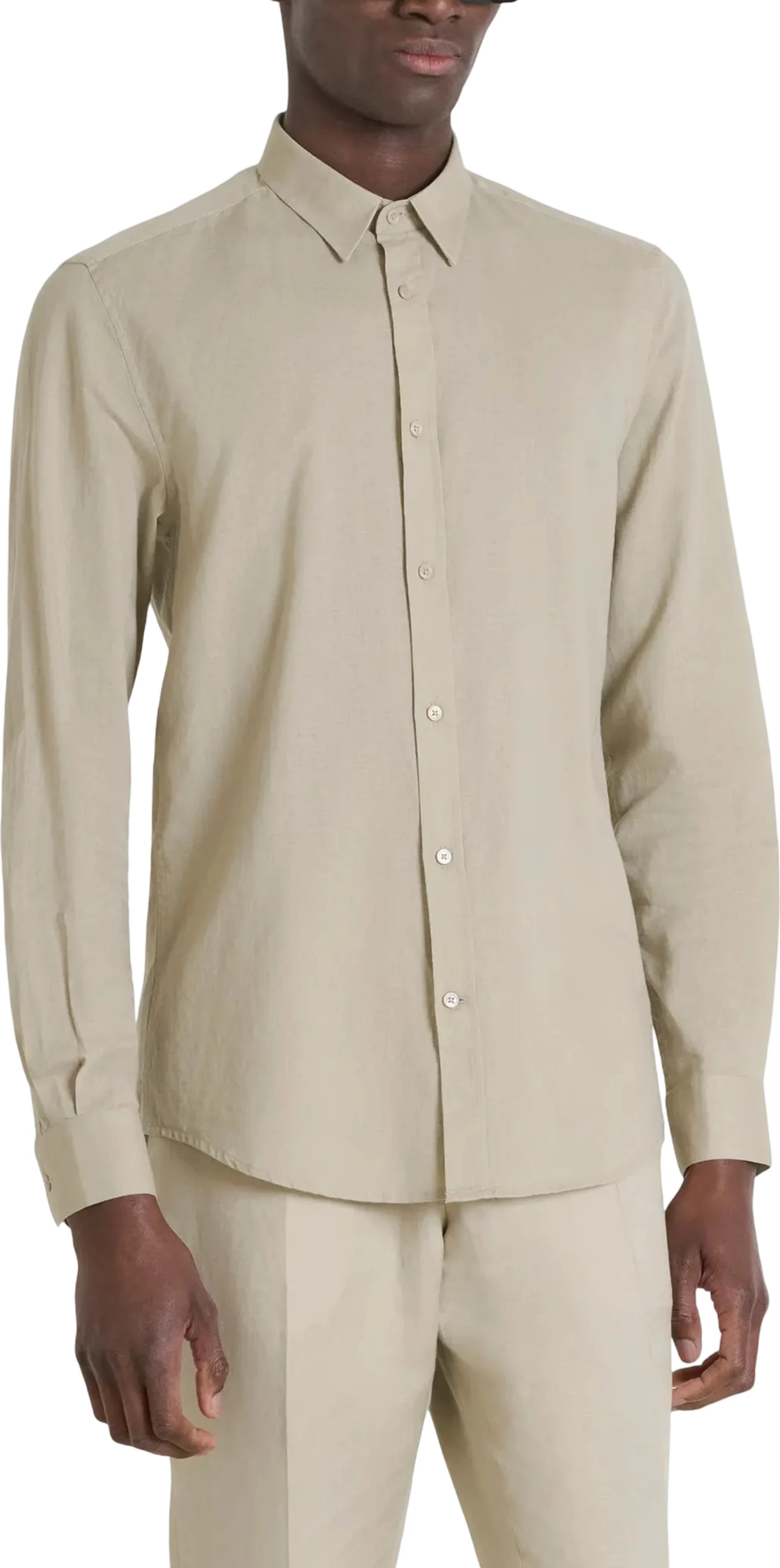 Këmishë për meshkuj Antony Morato Alicante Slim Fit MMSL00759-FA401074, bezhë