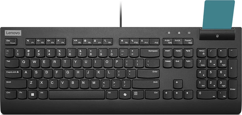 Tastierë Lenovo Smartcard Wired Keyboard II, USB, gjermanisht, me lexues Smart Card, e zezë