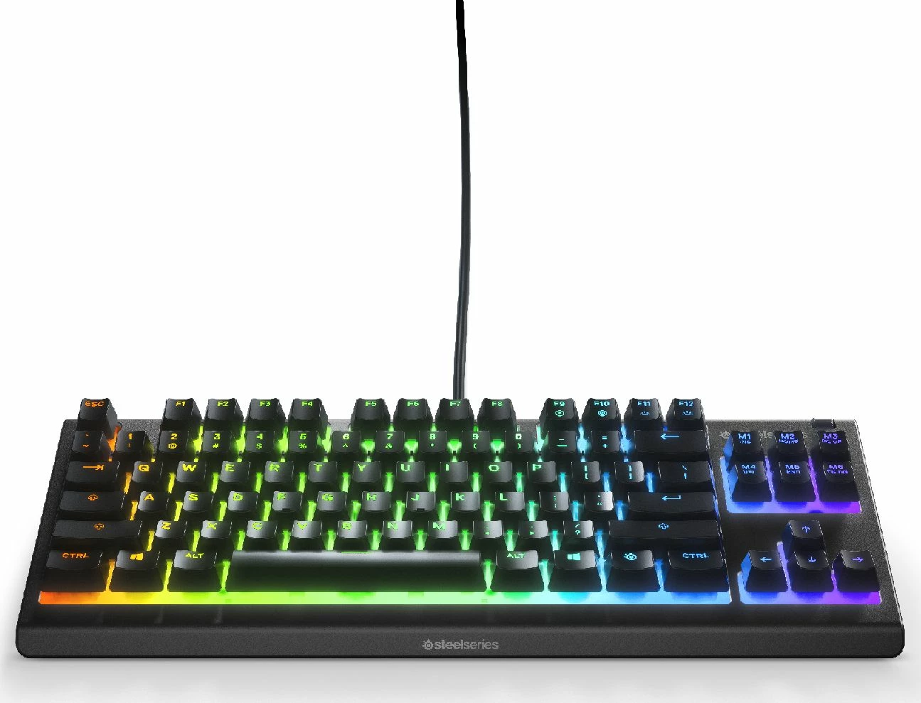 Tastierë gaming SteelSeries Apex 3 TKL 64831, USB me kabllo, membranë, RGB, layout US, e zezë 2