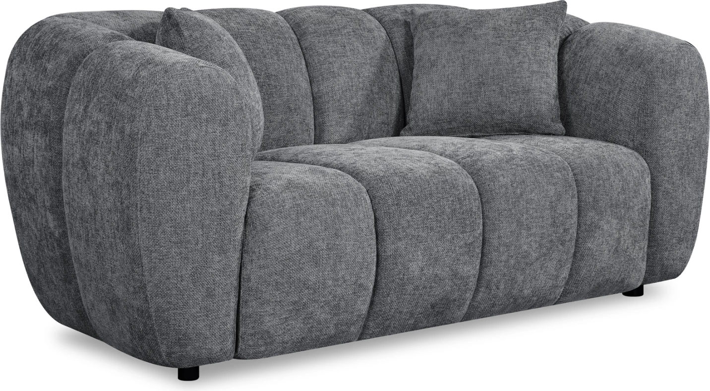 Divan dy vendësh OPALE, material gri, CD3320.01, 177x96x76cm