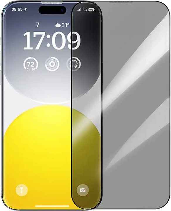 Xham i temperuar Baseus Diamond për iPhone 15 Plus me filtër privatësie