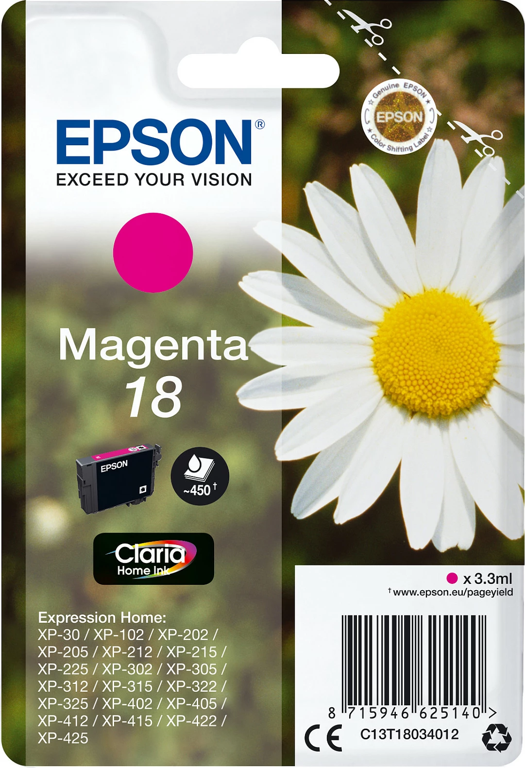 Karikator bojë Epson Daisy Singlepack Magenta 18, 3.3 ml