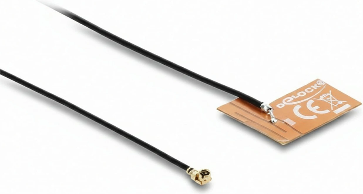 Antenë WiFi DeLOCK 2.4 GHz I-PEX MHF I, 2-3 dBi, kabllo 15 cm