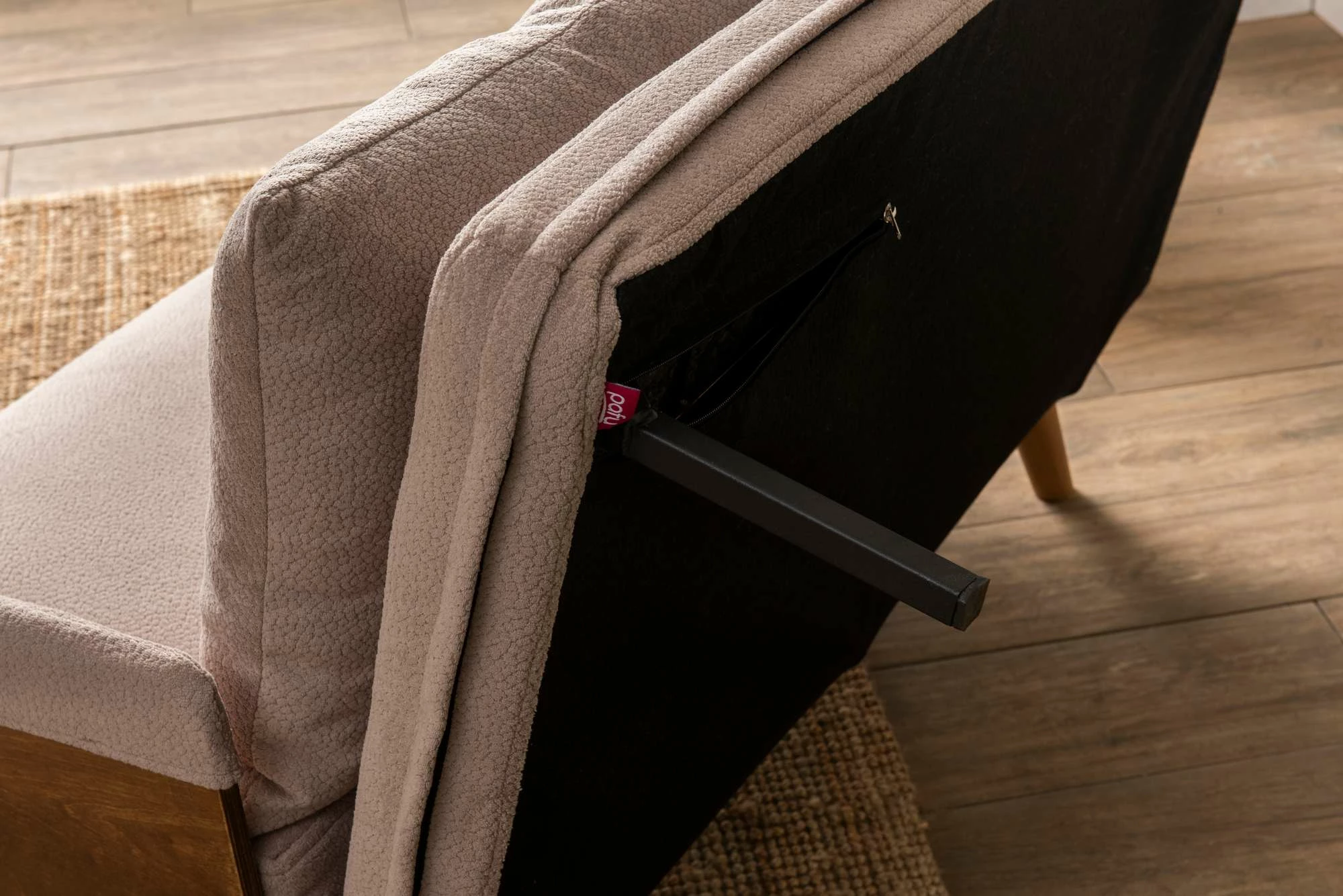 Divan-krevat dy ulëshe, Cosmo, ngjyrë mink, Atelier del Sofa