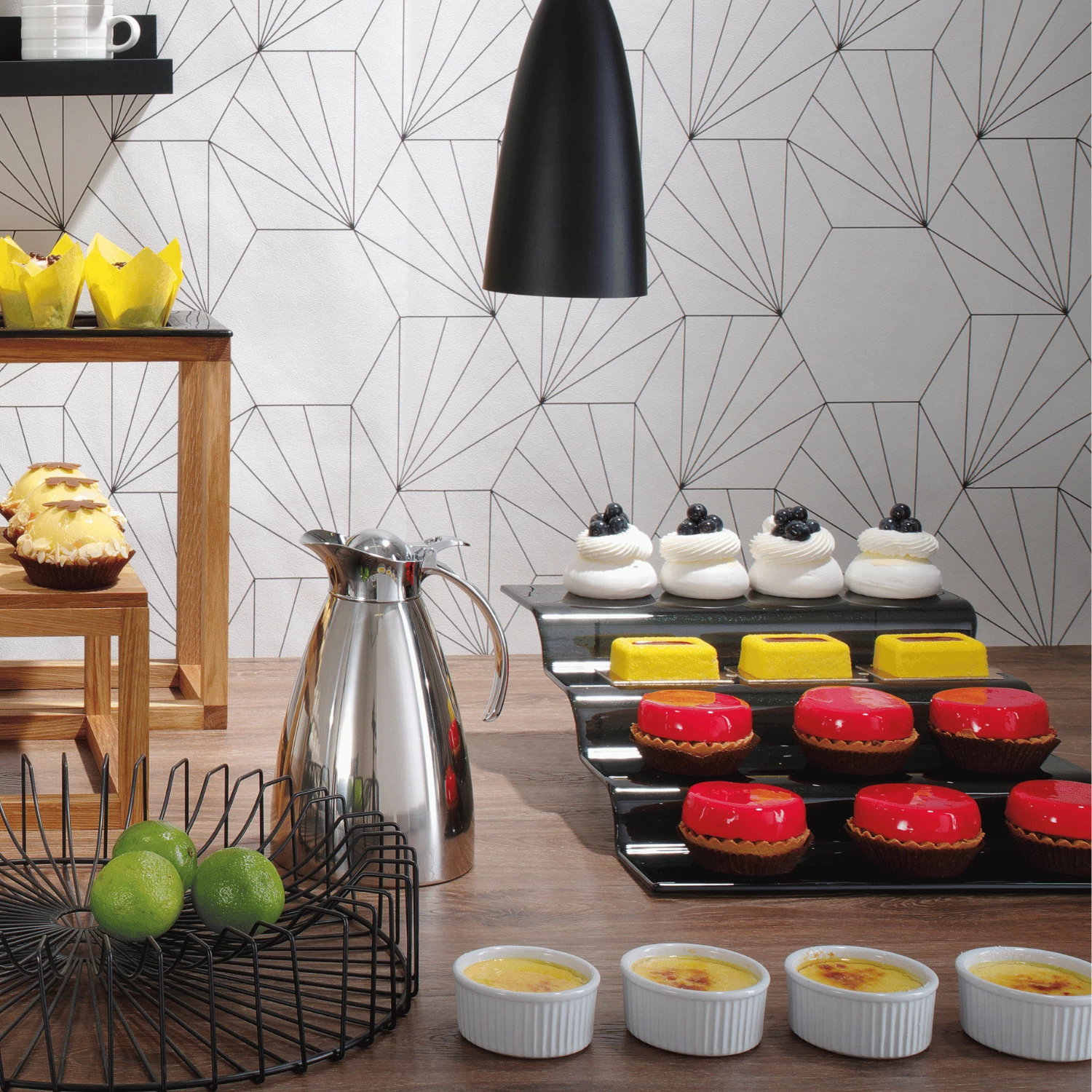 Shkallë bufeti me 6 nivele, Fine Dine Vetro, 600x455x240 mm, xham 5 mm, transparente