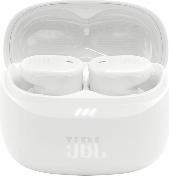 Kufje JBL Tune Buds 2 True Wireless, ANC adaptiv, Bluetooth 5.3, 48 orë bateri, IP54, e bardhë, me kuti karikimi