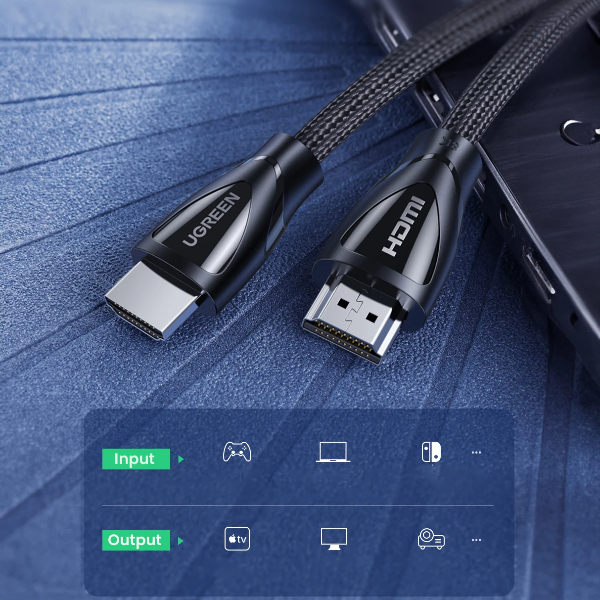 Kabllo HDMI Ugreen HD140 80404, 3m, HDMI 2.1, e zezë